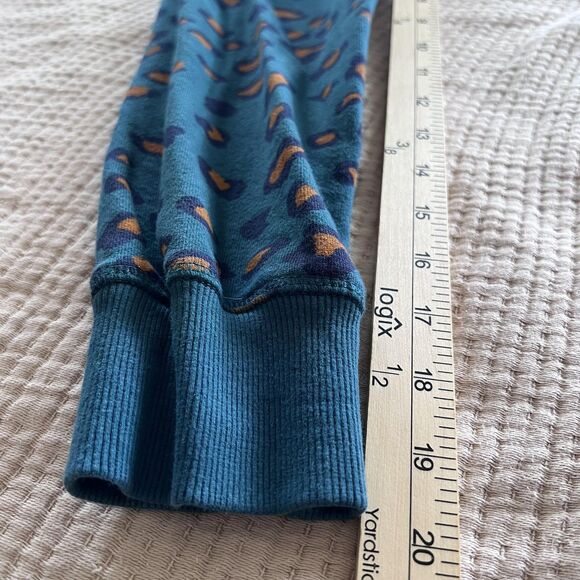 Koto‎ Sweatshirt Women Small Teal Blue Leopard Animal Print Crewneck Pullover - Picture 8 of 8